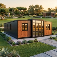 Villa de luxe préfabriquée en conteneur, maison modulaire en acier avec revêtement haut de gamme, couleur personnalisée pour complexe hôtelier, Airbnb, hôtel