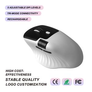 Tri Mode <b>Wireless</b> Mouse 2.4g Wired Rechargeable Ergonomic Office 4800 Dpi for Laptop <b>Pc</b> Tm00u - Product Image 1