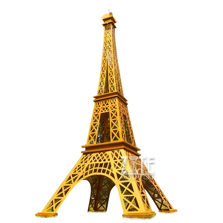 Famous French Large Eiffel Tower Metal Iron Sculpture Statue