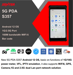 S357 PDA Android industriel pour tests de télécommunications, PDA pour fibre optique, wifi2.4, wifi5, wifi6, ingénieur sur le terrain, compteur de puissance optique, VFL, IPTV - Product Image 3