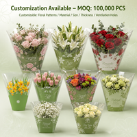 Sacs à bouquet trapézoïdaux en cellophane transparent de haute clarté en CPP pour fleuristes et fournisseurs – Vente en gros