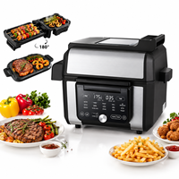Appareil de cuisson multifonction : Four, Grill sans fumée, Plaque de cuisson, Contrôle intelligent de la température, Double surface, Compatible lave-vaisselle