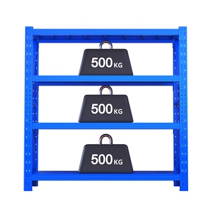 Étagères en acier réglables robustes, capacité de charge de 500 kg par niveau, rayonnage industriel - Product Image 1