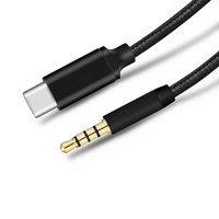 Câble audio stéréo mâle Type-C 3,5 mm en alliage d'aluminium 1m/1,5m/2m tressé Hi-Fi pour téléphone portable, ordinateur, voiture, ordinateur portable, casque