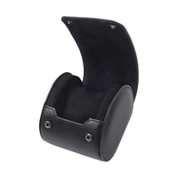 Boîte de rouleau de montre double de luxe en cuir véritable de qualité supérieure pour couple étui de voyage noir vert logo personnalisé pour hommes fabricant en relief