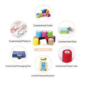 2.5 cm thể thao đàn hồi kinesiology Băng sản xuất của đầy màu sắc tự dính thể thao bọc băng in mô hình hỗ trợ kết thúc tốt đẹp - Product Image 4