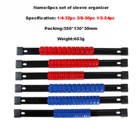 6 pièces Organiseur de douilles magnétique en plastique ABS Bacs de rangement Porte-outils avec fonction magnétique