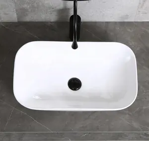 Sanitär-Arbeits platte Waschtisch Keramik Handwäsche Weiße Farbe Einzigartige Waschbecken Lavabo Moderne dekorative Becken