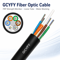 Câble optique microfibre soufflé à l'air GCYFY SM G652D 12 24 48 96 144 fibres, tube lâche non métallique