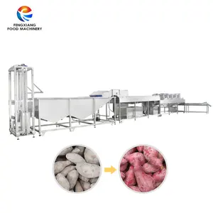 Linha De Produção Industrial Mandioca Batata Doce Laranja Maçã Frutas Lavagem Secagem Máquina De Processamento De Transportador