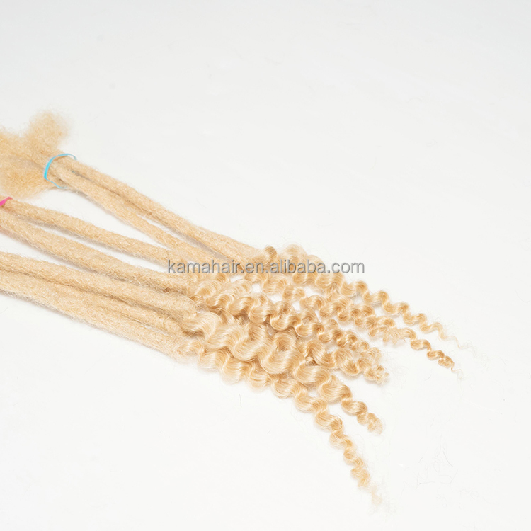 KAMA 100% Human Hair Dreadlock Extensions with Curly Ends Customizable Handmade Can Be Dyed and Bleached  Locs Natural Black Detail Section 5