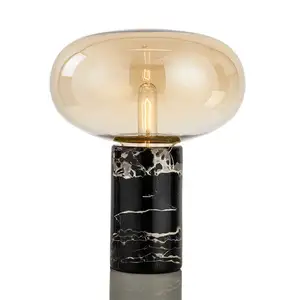 도매 최신 디자인 현대 거실 램프 Tisch Lampen Luxes 북유럽 스타일 대리석 기본 유리 테이블 램프