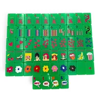 Juego de 160 Fichas de Mahjong Americanas de Acrílico de una Sola Capa con Diseño Retro de Chicas Pin-up, Regalo para Amantes del Juego