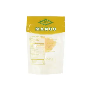 Op Maat Bedrukte Mango Bananenchips Snack Gedroogd Fruit Verpakkingstas Met Ritssluiting Mylar Tas