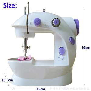 Mini Electric Sewing Machine 19x19x10.5cm Purple Plastic Fully Automatic Home Use - Product Image 1