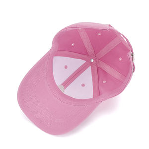 Casquette de baseball d'été avec logo brodé personnalisé, chapeau de sport en coton rose à la mode avec protection solaire pour les femmes - Product Image 5