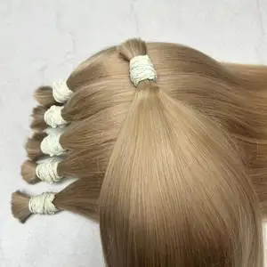 Ghrehair cabello humano #18 işlenmemiş yumuşak extensiones cabello doğal renk düz toplu 100% bakire Cabelo humano kadınlar için