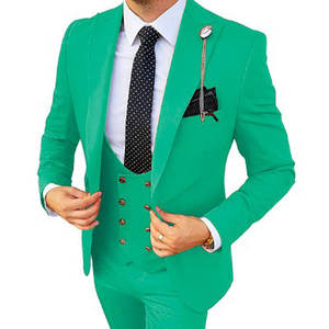 Heren hoogwaardig formeel slim fit smoking pak 3-delig set jas vest XL rits sluiting - voor bruidegom bruiloft - Product Image 4