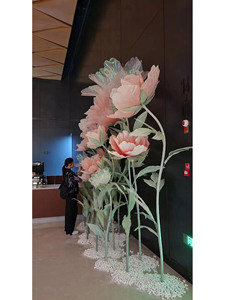 <span class=keywords><strong>J</strong></span>-007 de flores de cerezo de papel gigante de color rosa melocotón para eventos de boda, baby shower, Decoración de cumpleaños - Product Image 3