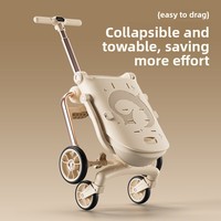 Poussette bébé pliable légère en alliage d'aluminium, poussette de luxe pour bébé, chariot de voyage portable bidirectionnel pour enfants de 0 à 3 ans