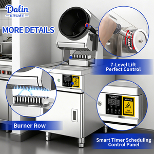 Olla Wok Robótica <span class=keywords><strong>de</strong></span> <span class=keywords><strong>Cocina</strong></span> Automática <span class=keywords><strong>de</strong></span> Acero Inoxidable Comercial, con Cilindro Giratorio, a Gas y Eléctrica, para Saltear, en Oferta - Product Image 5