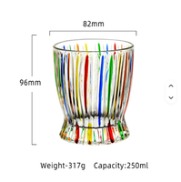Verre à whisky de luxe léger, style célébrité internet, pour la décompression, à usage domestique, au design esthétique, peint à la main