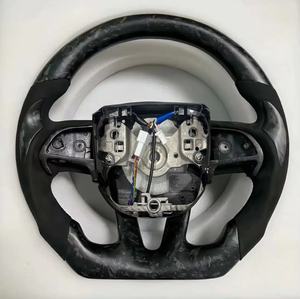 Accessoires d'intérieur de voiture Volant en fibre de carbone blanc et LED pour Dodge <span class=keywords><strong>Challenger</strong></span> Charger SRT 2015 2016 2017 <span class=keywords><strong>2018</strong></span> 2019 - Product Image 3