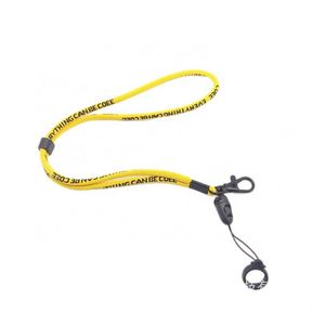 Custom Jacquard Logo Necklace Lanyards Set Polyester Adjustable Hanging Strap with Silicone <b>Ring</b> Anti-Lost Lanyard - Product Image 1
