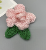 ZSY personnalisé crochet fleur patch mariée applique à la main crochet bricolage coloré Applique 3D fleur maison mariage décoration