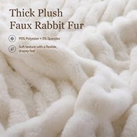 60 x 78 Zoll Luxuriöse Doppelseitige Moderne Weiche Weiße Gerüschte Spandex 50*60 Bubble Kunstfell Kaninchen Wurfdecke