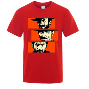 T-shirt unisexe en coton ample pour homme et femme, The Good the Bad and the Ugly, Angel Eyes, Tuco, Cowboy, Il buono brutto cattivo - Product Image 3