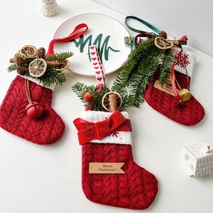 Chaussettes de Noël transfrontalières en laine tricotée décoratives avec ornements suspendus pour la décoration de l'arbre et les accessoires de mise en scène - Product Image 3