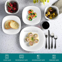 Assiettes profondes résistantes à la chaleur, en verre opale, pour la cuisson et la table, assiette plate blanche pour poisson, vaisselle en verre opale