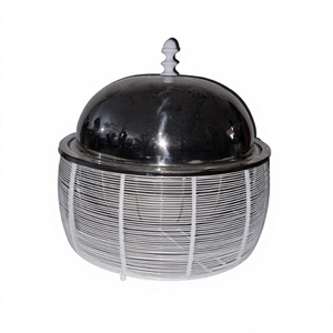 Plat de service alimentaire au design admirable en fer et acier inoxydable, chauffe-plat au meilleur prix - Product Image 1