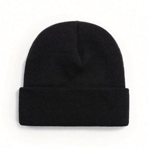Factory Customized Beanies Hat Solid Colour Woolen Knitted <b>Cap</b> <b>Winter</b> Slouchy Plain Custom Logo Embroidery Beanies - Product Image 2