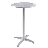 Table de bar haute en aluminium pour loisirs de plein air