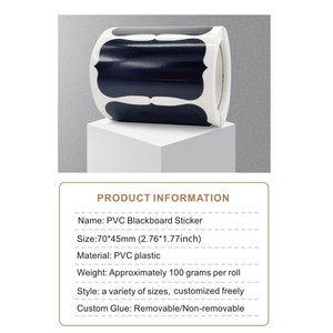 Etiquetas Adhesivas Impermeables Negras para Recipientes de Cocina, Reutilizables, Removibles, para Frascos y Botellas, Forma Irregular, Disponibles - Product Image 2