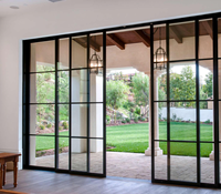 Pintu Sistem Kaca Tempered Ganda Berbahan Aluminium Alloy dengan Thermal Break Anti Air dan Geser, Gaya Postmodern untuk Gudang Anggur/Supermarket