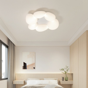 New Cream-Style LED Ceiling Lamp Designer Crystal Body with Stainless Steel Base for Bedroom Dining Living <b>Room</b> <b>AC</b> Powered - Product Image 1