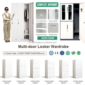 Armoire suspendue en acier à deux portes, armoire métallique, <span class=keywords><strong>casier</strong></span> de rangement avec serrure pour école, dortoir, <span class=keywords><strong>bureau</strong></span> ou vestiaire - Product Image 4