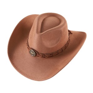 ZhenXi Cowboy <b>Hat</b> Black Wide Brim Polyester Western Style With Star Belt For Men Women - Product Image 5