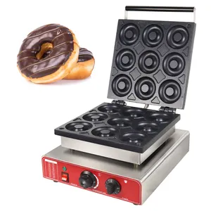 Thương mại 9 lưới nhỏ Donut máy không dính điện bánh Baker vòng Donut Maker