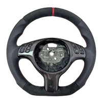Volant sport en fibre de carbone à 3 branches, recouvert de suède, pour améliorer les performances de voitures de course, accessoires automobiles