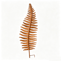 Décoration de jardin en métal personnalisée en forme de feuille de fougère, piquets rustiques en métal pour les jardins, les parterres de fleurs, les patios et la décoration paysagère