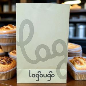 Bolsas de Papel Kraft Impresas Personalizadas con Logotipo Estampado, Empaquetado Ecológico para Restaurantes - Product Image 5