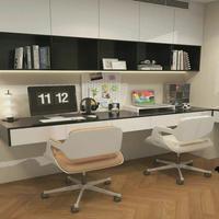 Bureau d'ordinateur intelligent personnalisé avec étagère dissimulée pour les espaces de vie compacts
