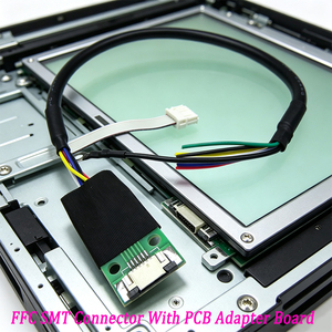 Konektor FFC SMT Kustom dengan Pelat PCB, Kabel Harness yang Diperkuat dengan Pita Kain Hitam untuk Panel Sentuh Digital Signage Terintegrasi - Product Image 1