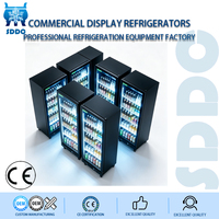 Réfrigérateur commercial vertical pour bières, vitrine réfrigérée avec porte vitrée pour bar