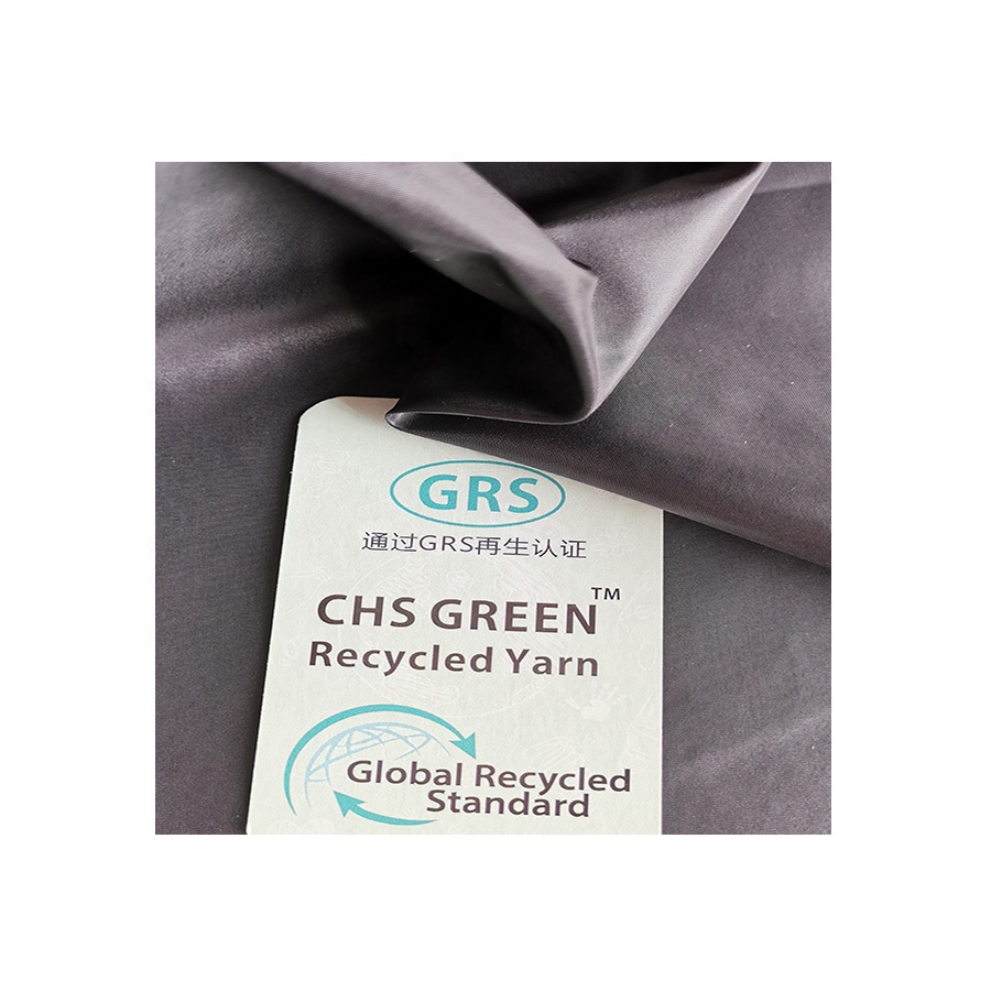 ECO-friendly OEKO-TEX Certificate 300T Calendared 50d*50d RPET Recycled 100% Polyester Microfiber Taffeta Garment Fabric