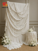 Rideaux de perles DIY lisses pour mariage, accessoires de défilé, chaîne de perles en fil de perle, toile de fond de plafond pour fête